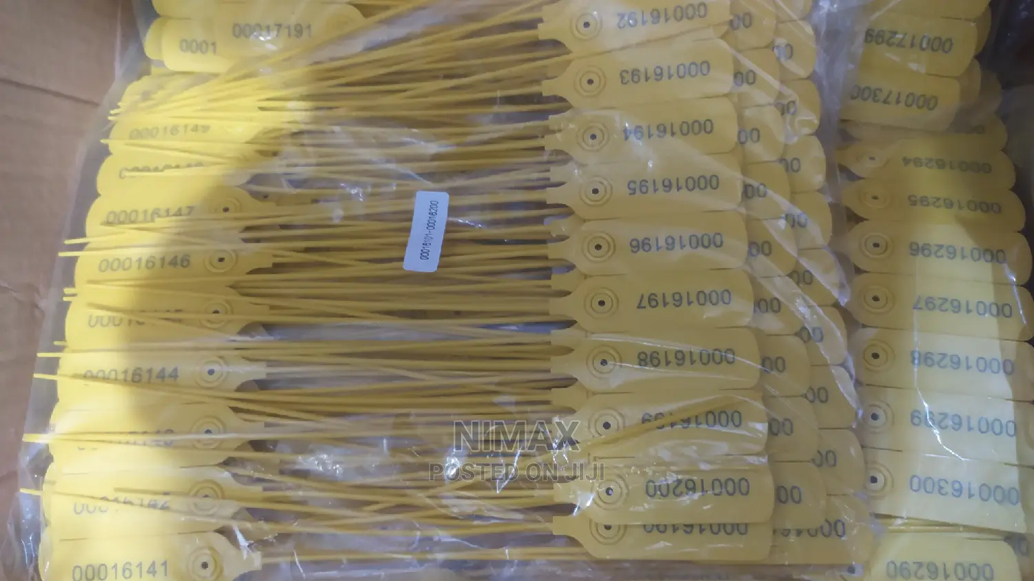 Plastic Seals Serialized Tamper Proof White/Yellow