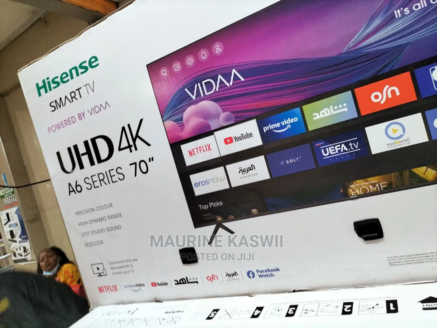 Hisense 70" Frameless Tv4k UHD Smart TV - Black