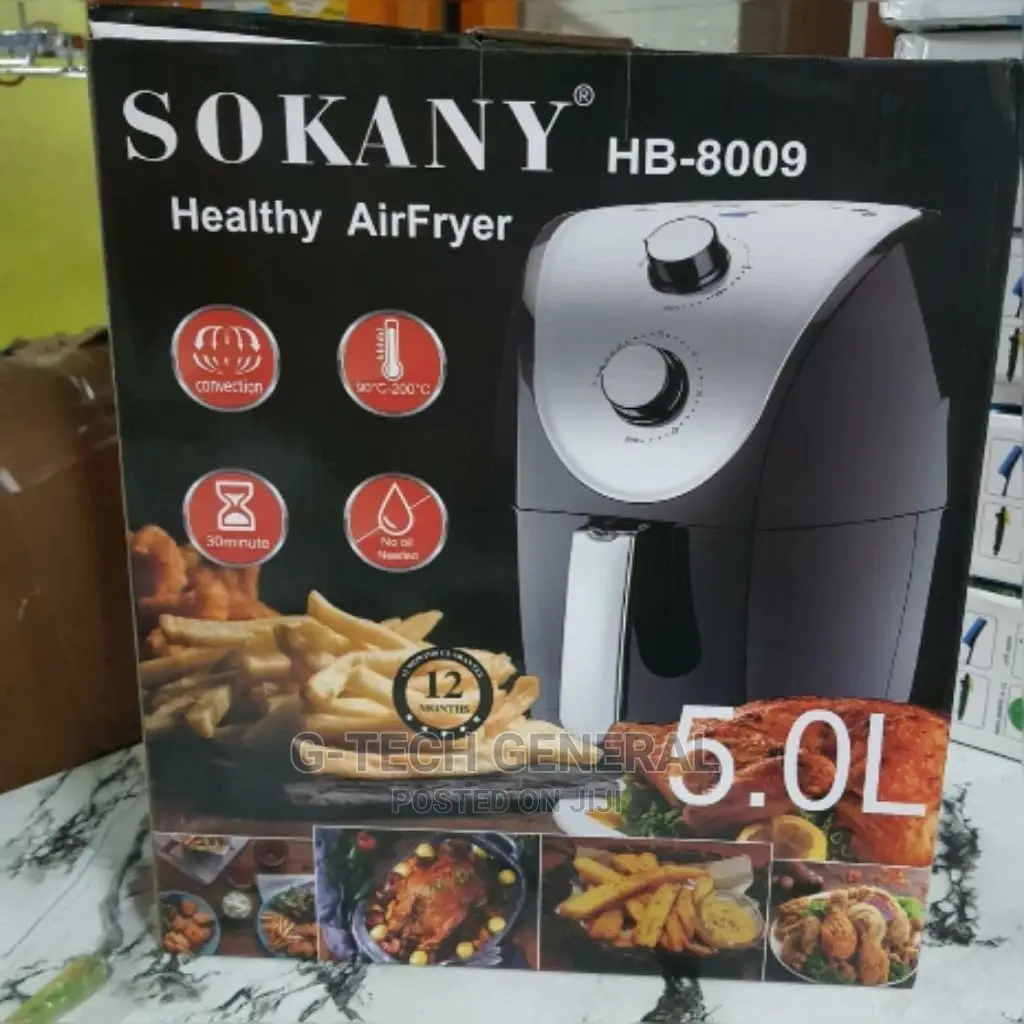 Sokany AIR FRIER 5L Healthier Oil Free Fryer and Fries