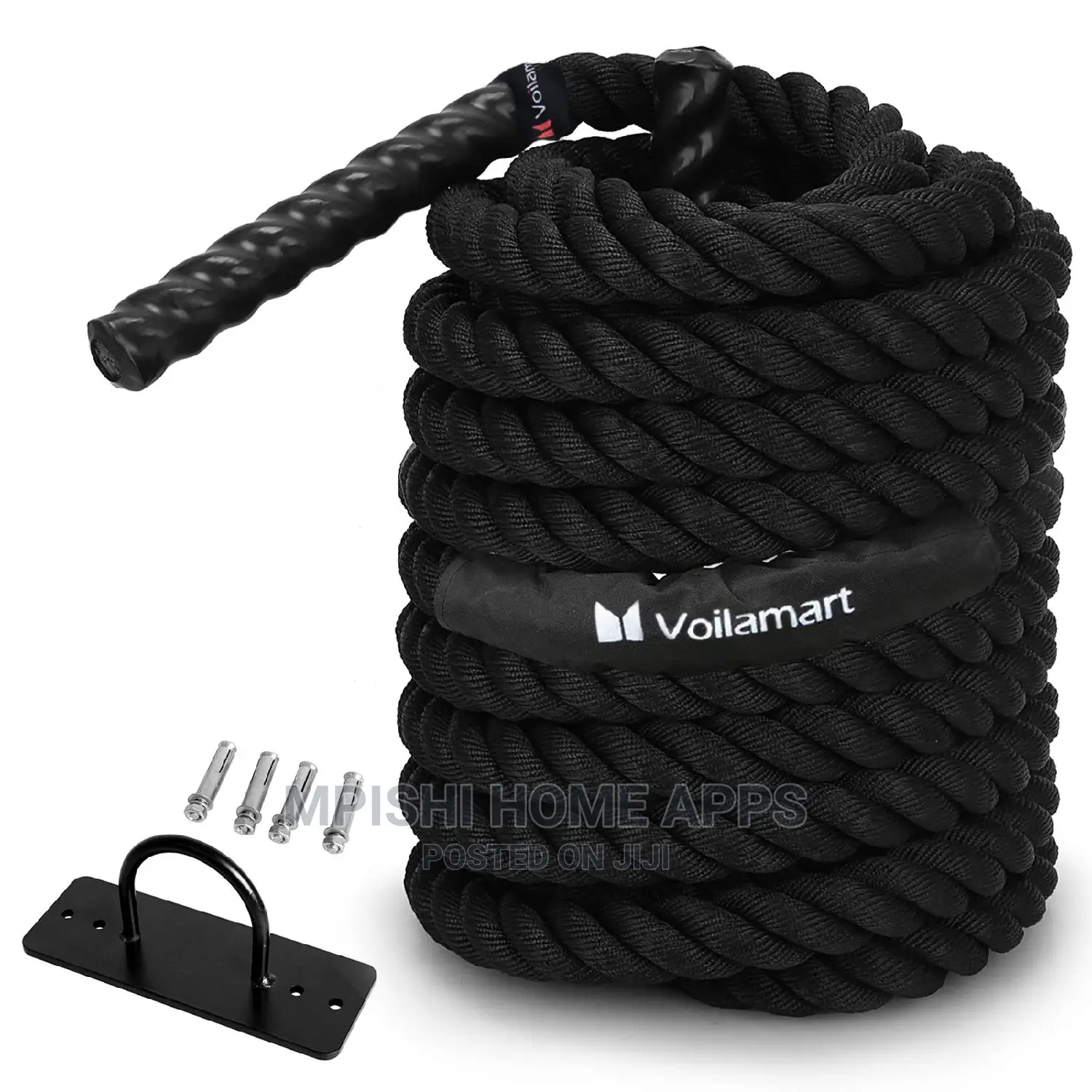 Battle Rope With Wall Ground Anchor
