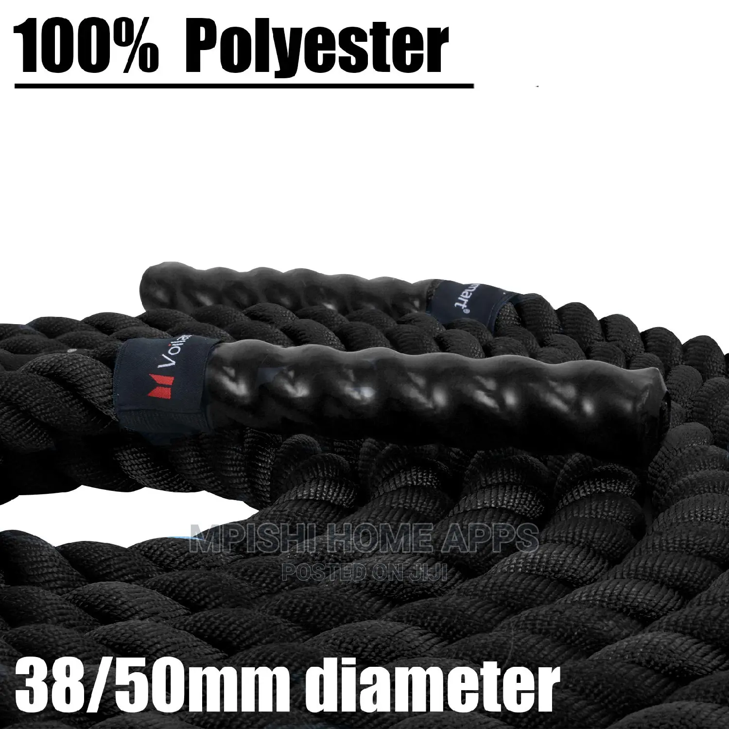 Battle Rope With Wall Ground Anchor