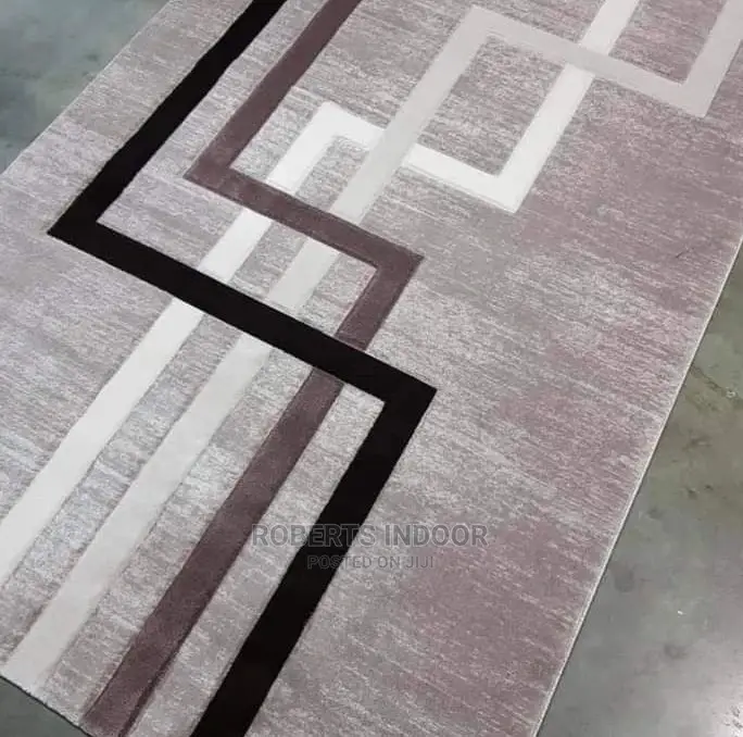 Stripped Brown Elegant Paris Carpet