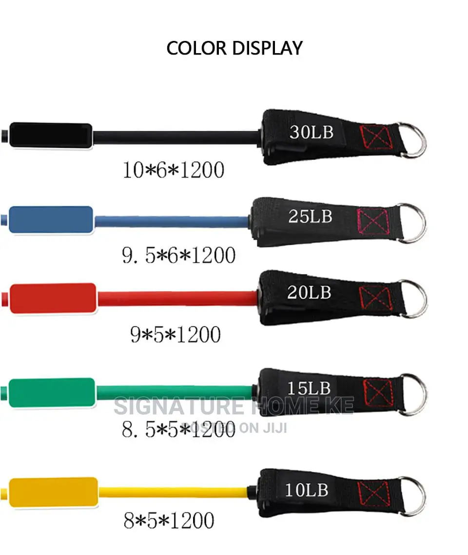 *11pcs/Set Yoga Tube Pull Ropes Resistance Bands