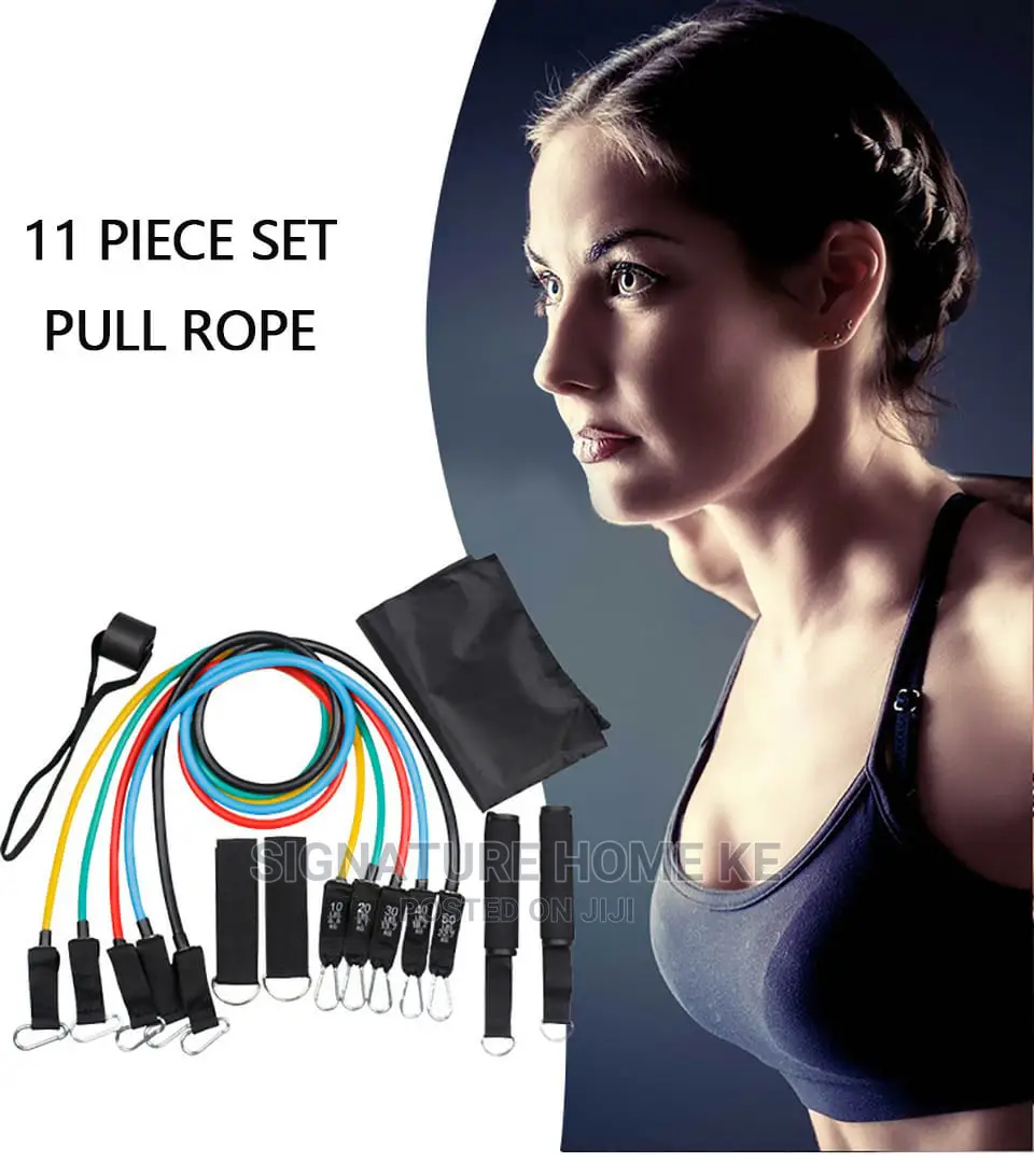 *11pcs/Set Yoga Tube Pull Ropes Resistance Bands