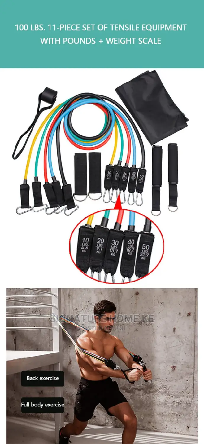 *11pcs/Set Yoga Tube Pull Ropes Resistance Bands