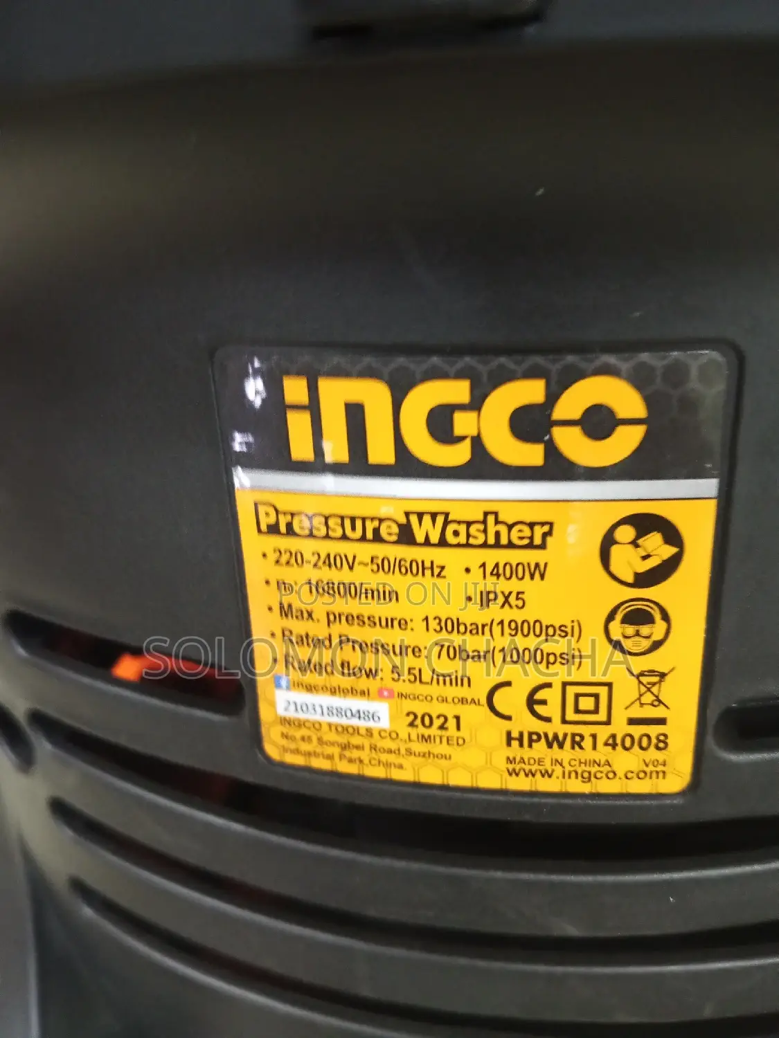 INGCO 1400W Carwash Machine
