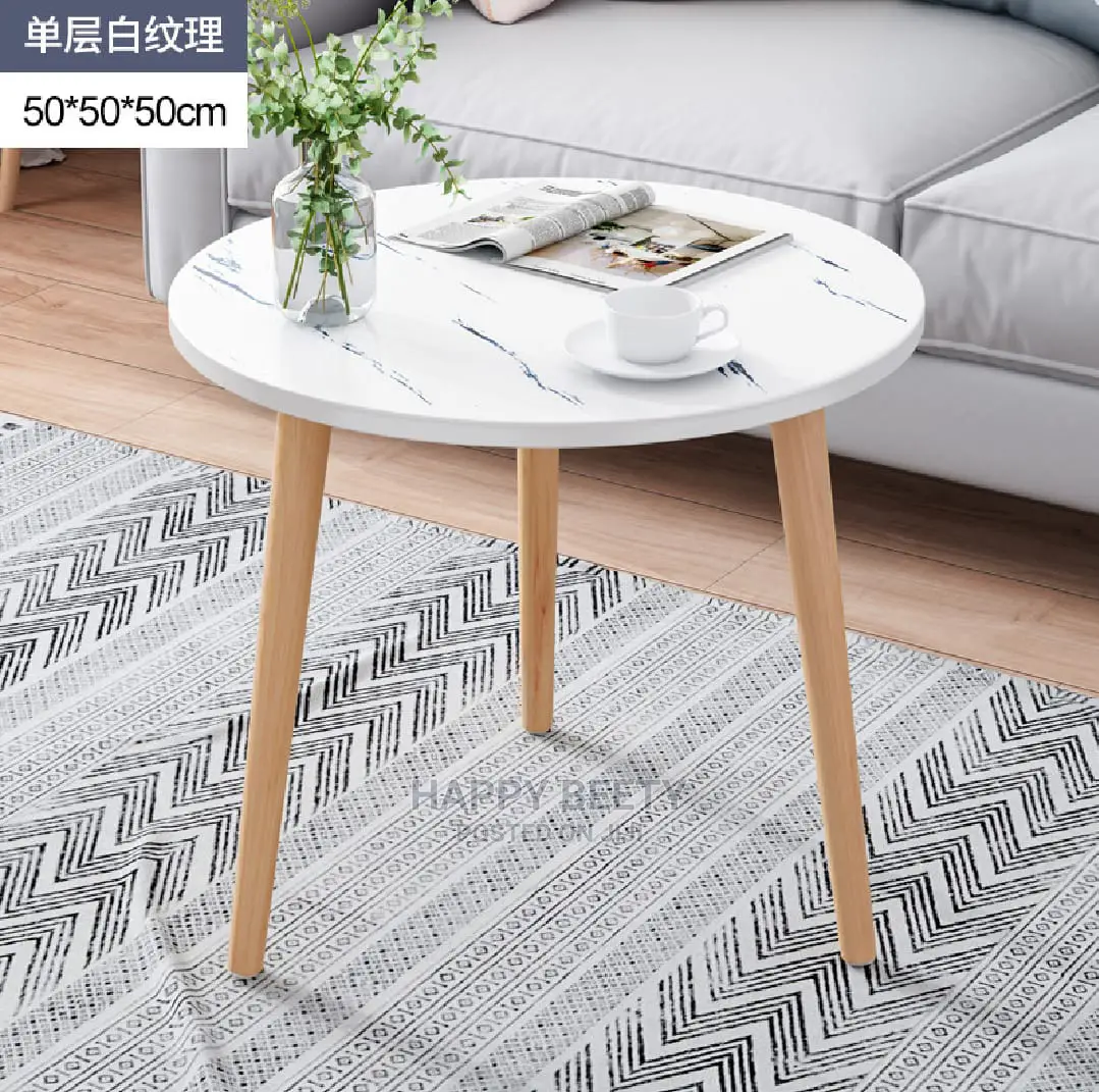 #Round Marble Effect Coffee Table