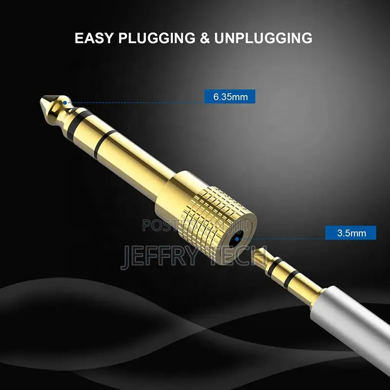 Stereo Audio Adapter 6.35 MM 6.35MM Male to 3.5 MM 3.5MM Fem
