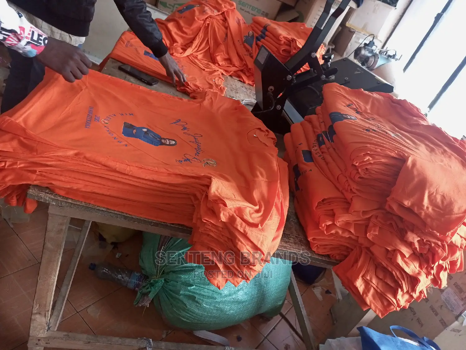 Polyester Orange T-Shirts