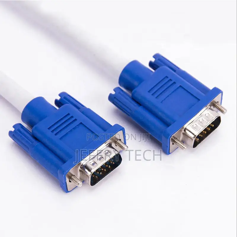 20M Custom 3+4 White VGA Cable Male to Male