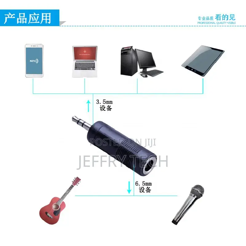 3.5MM to 6.35MM Plug Adapter Converter