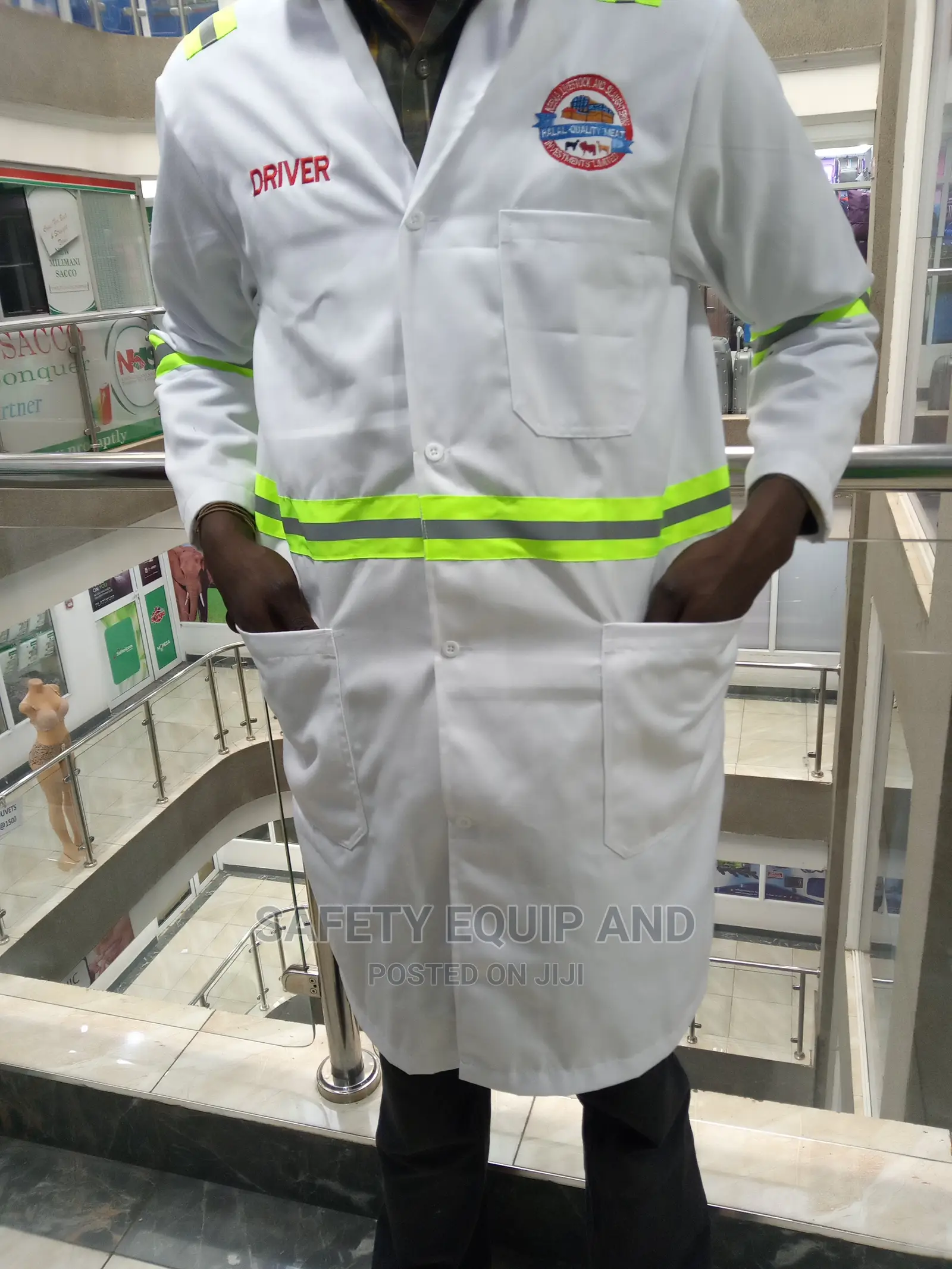 White Lab Technicians Coats With Reflectors