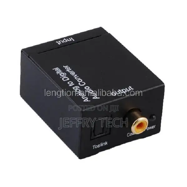 Analog Stereo RCA R/L to Digital Optical Coaxial S/Pdif TOSL