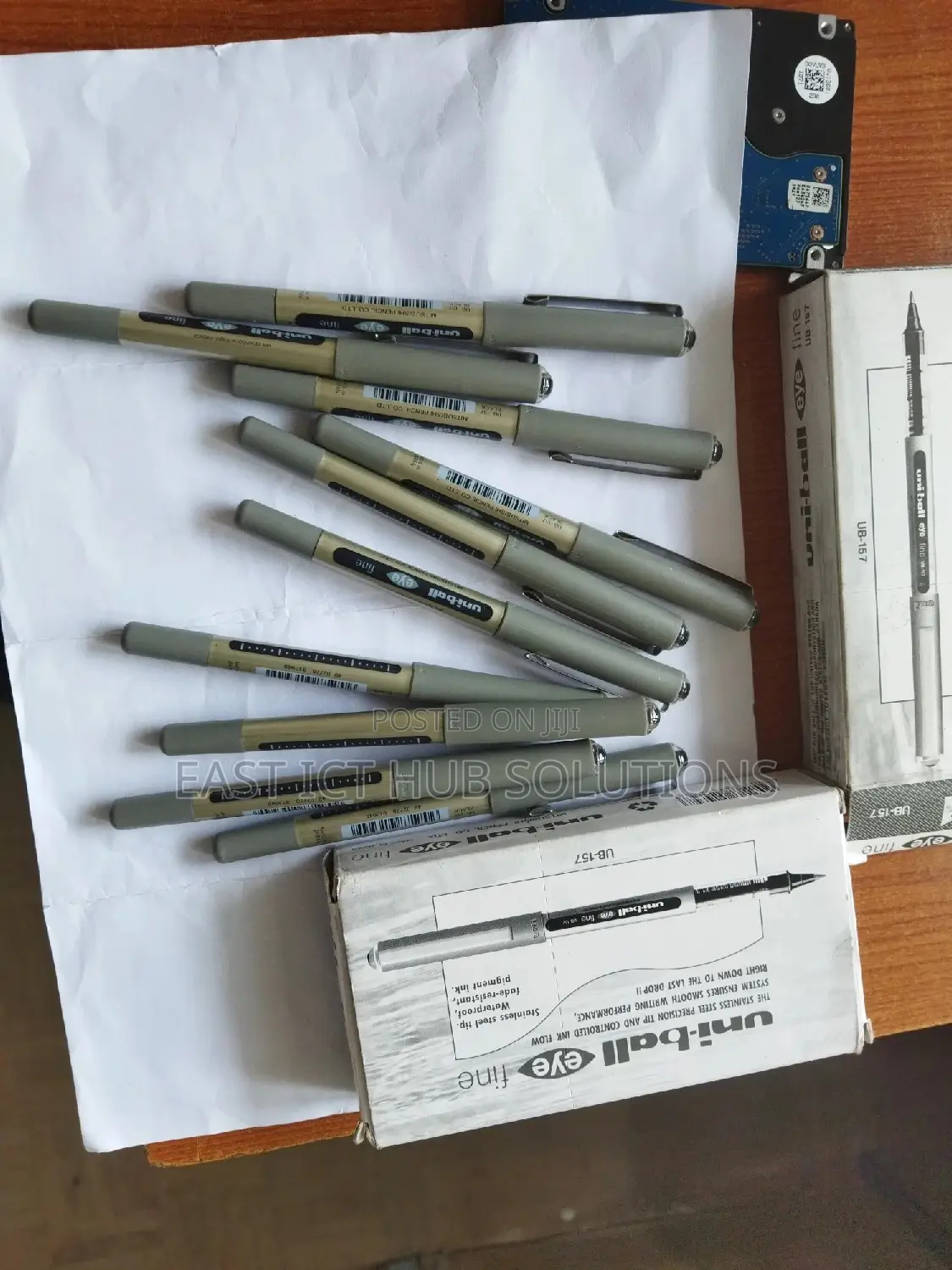 Uni-Ball UB-157 Eye Fine Rollerball Pens, Blue Uni Super Ink