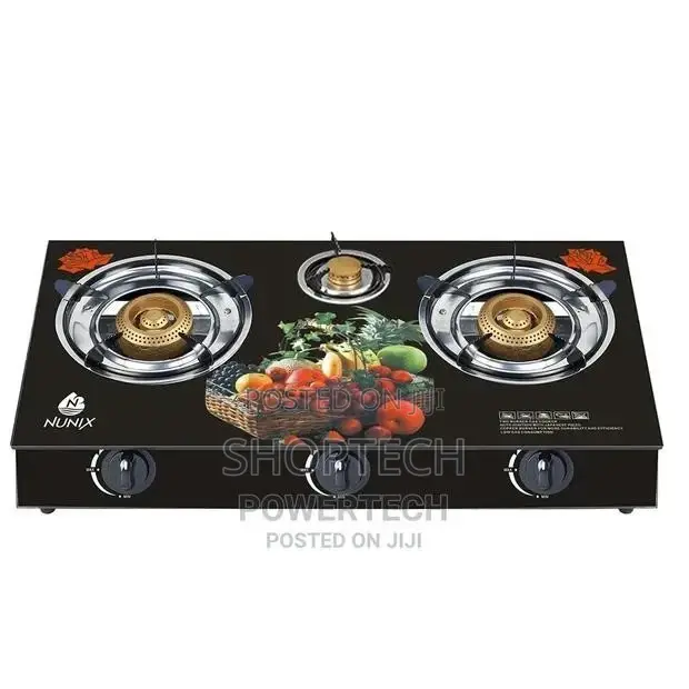 3 Burner Nunix Table Top Glass Burner.