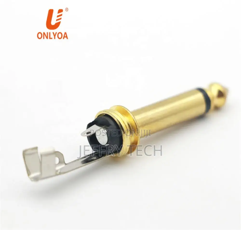 Gold Plated Metal 3.5 Mm 2pole Mono Audio Plug Spring 3.5 Mm