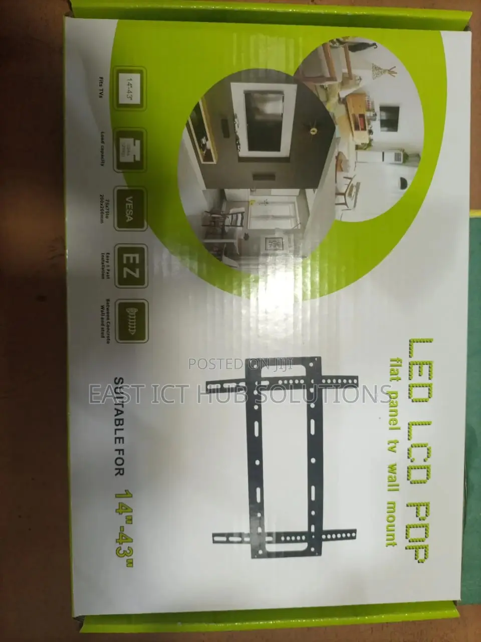 14 Inches - 42 Inches TV Flat Panel Black- Tv Wall Bracket