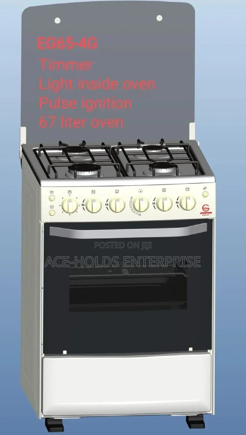 60cm*65cm.4gas Standing Cooker-Timmer+Light(Pulse Ingition)