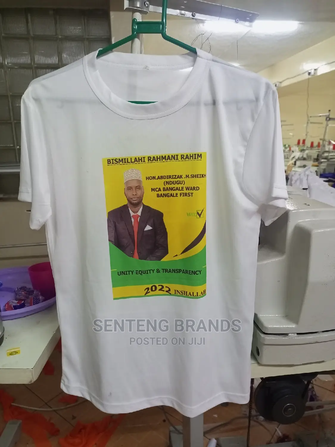 White Printed Election Campaign T-Shirts