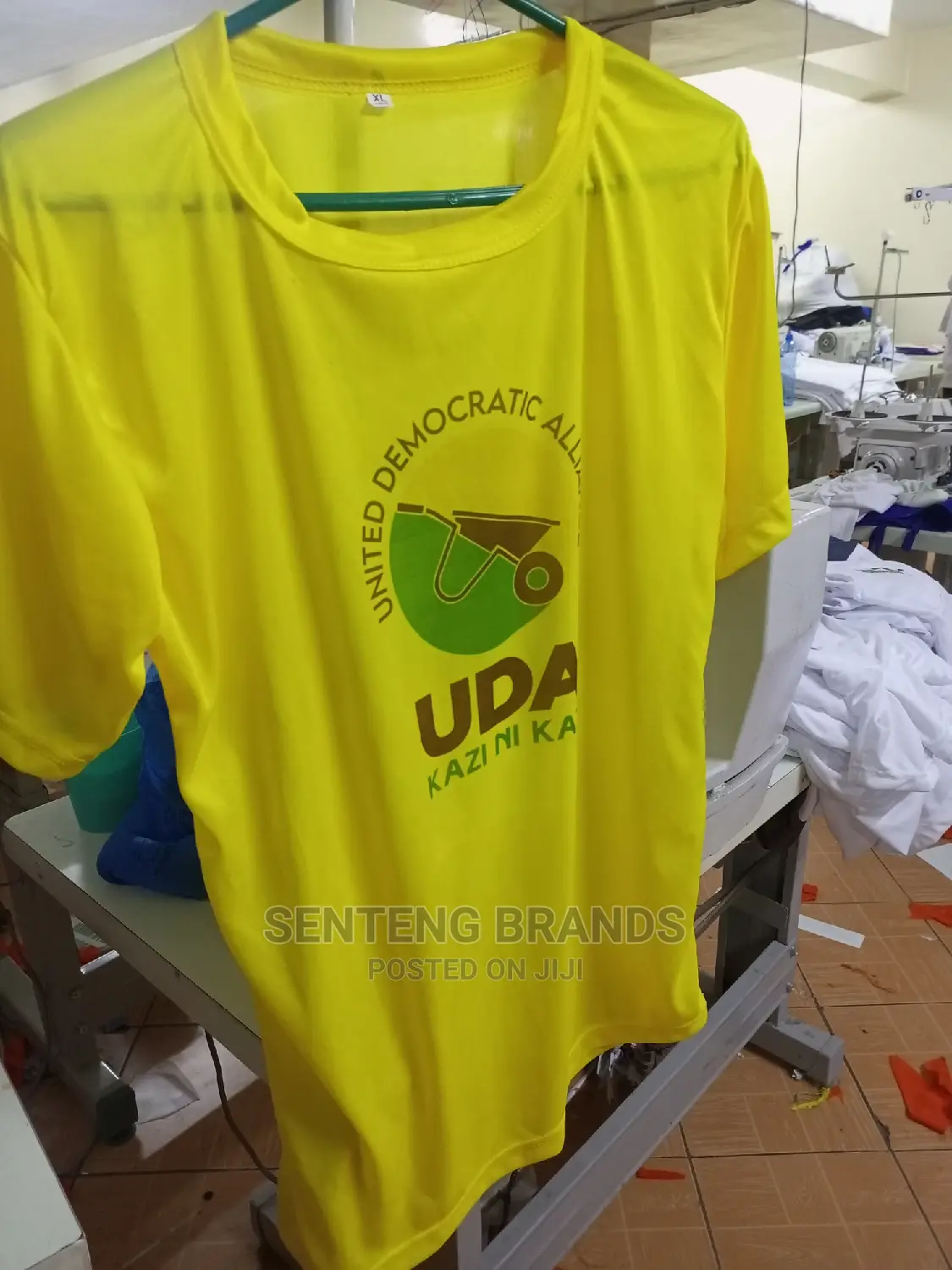 Yellow Uda Printed Election T-Shirts