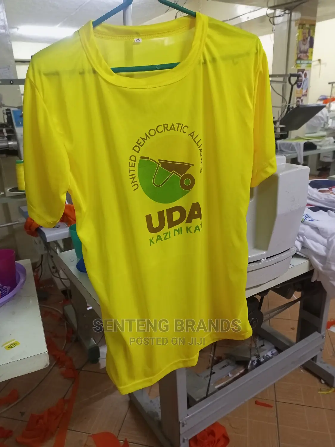 Yellow Uda Printed Election T-Shirts