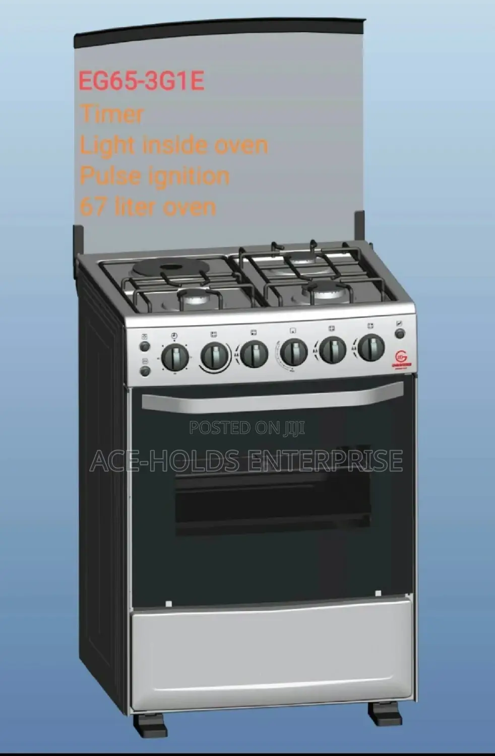 3gas+1electric+Gas Oven+Timmer+Light+Pulse Ignition