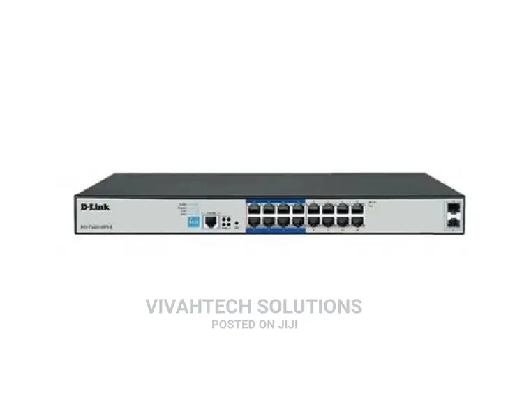 D-Link DGS-F1210-18PS-E 16-Port Gigabit Long Range 250m Poe+