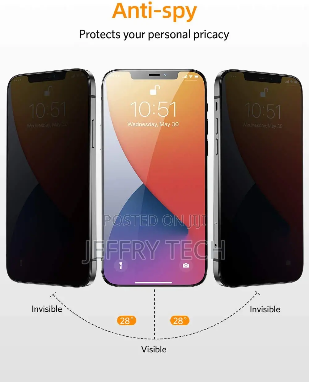 Privacy Screen Protector for iPhone 13 Anti Spy Tempered Gla