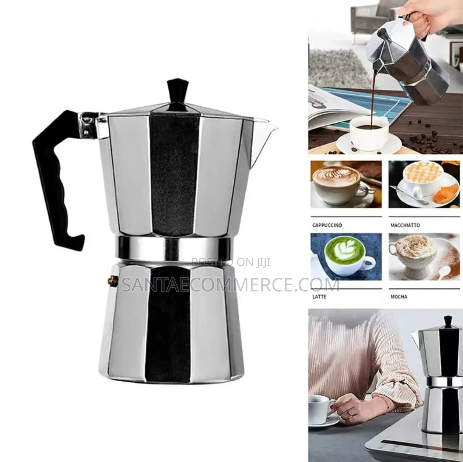 Aluminum Stove Top Moka Coffee Maker Espresso Press Pot