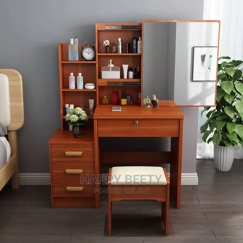 #Modern Dressing Table With a Side Mirror