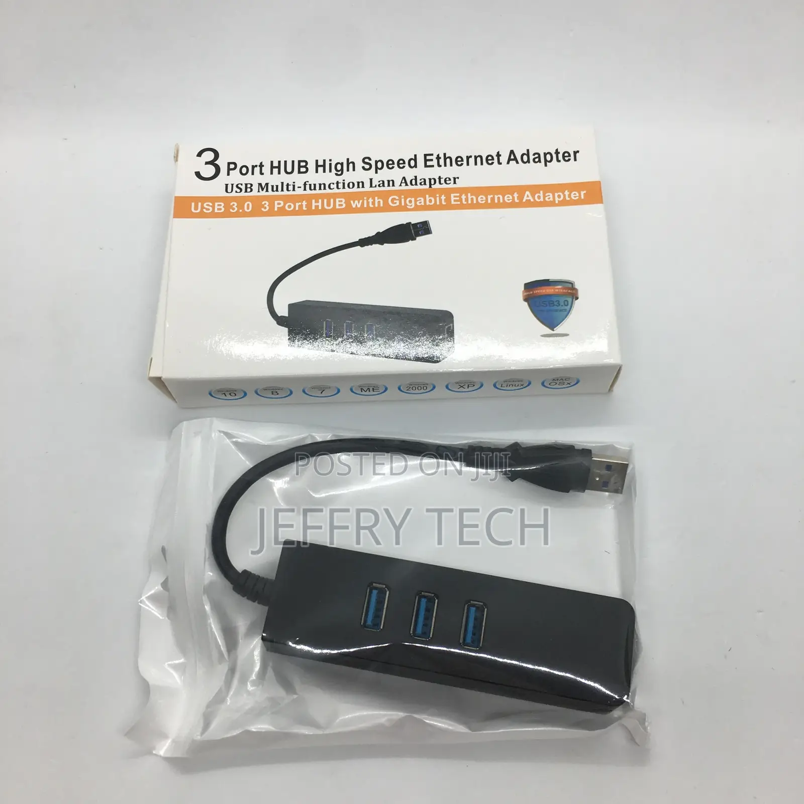Professional Manufacturer USB 3.0 to Rj45 3 Port Hub