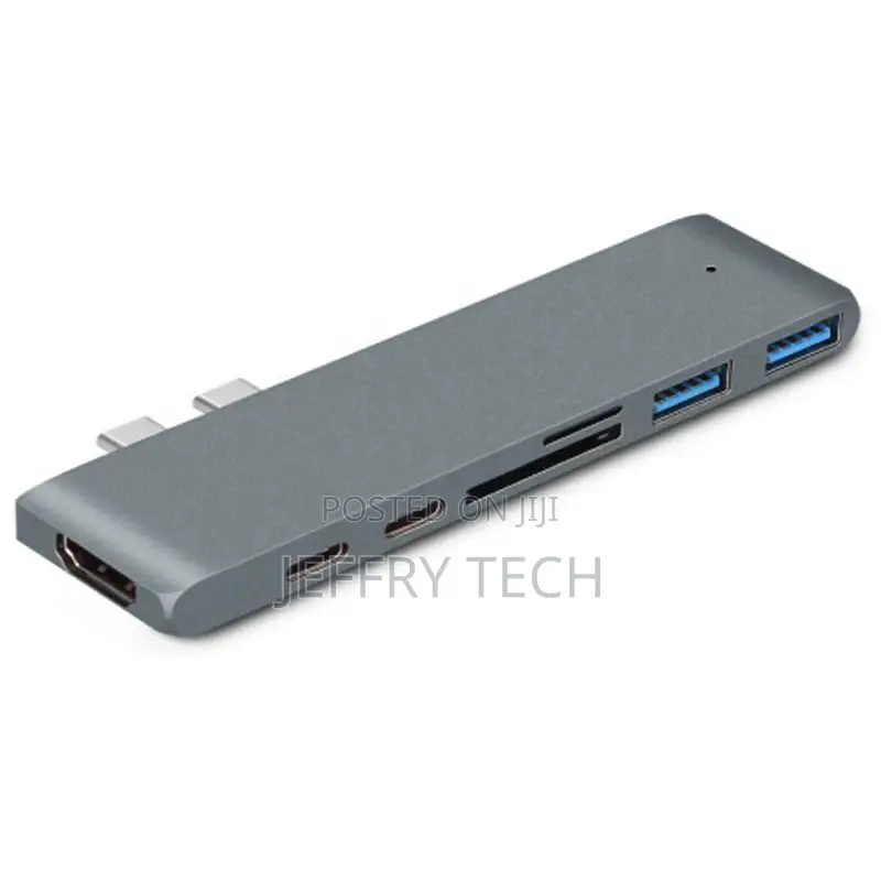 4K Type 3.0 SD Card Thunderbolt 2.0 Dual 7 in 1 USB C Hub Fo