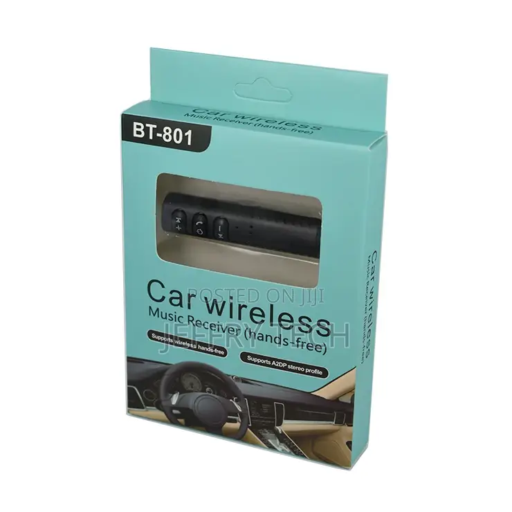 Back-Clip Blue Tooth 3.5mm Jack Stereo Audio Adapter BT Car
