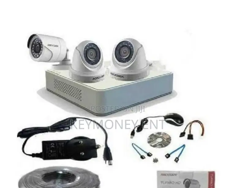 3 CCTV Security Cameras Full 1080P HD Hikvision Cameras