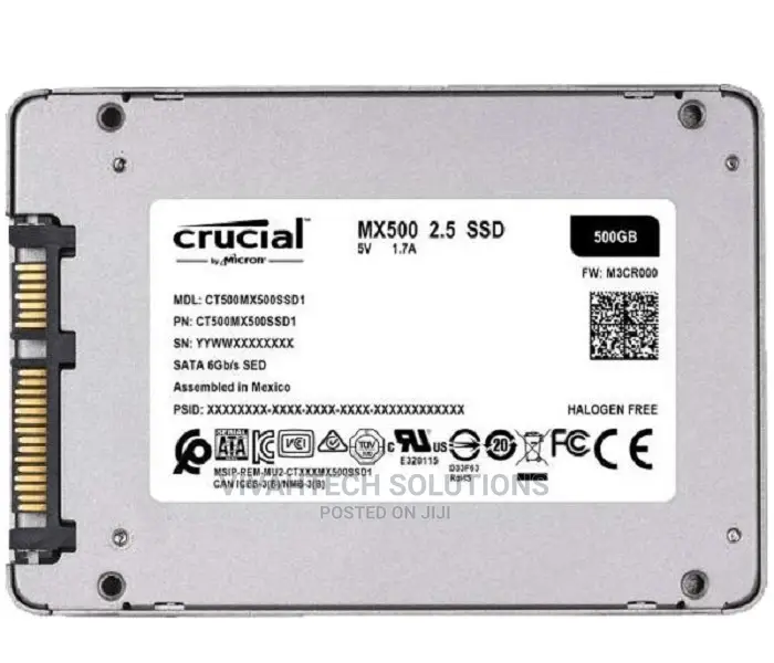 Crucial 500gb Internal SSD BX500 2.5-Inch Solid State Drive