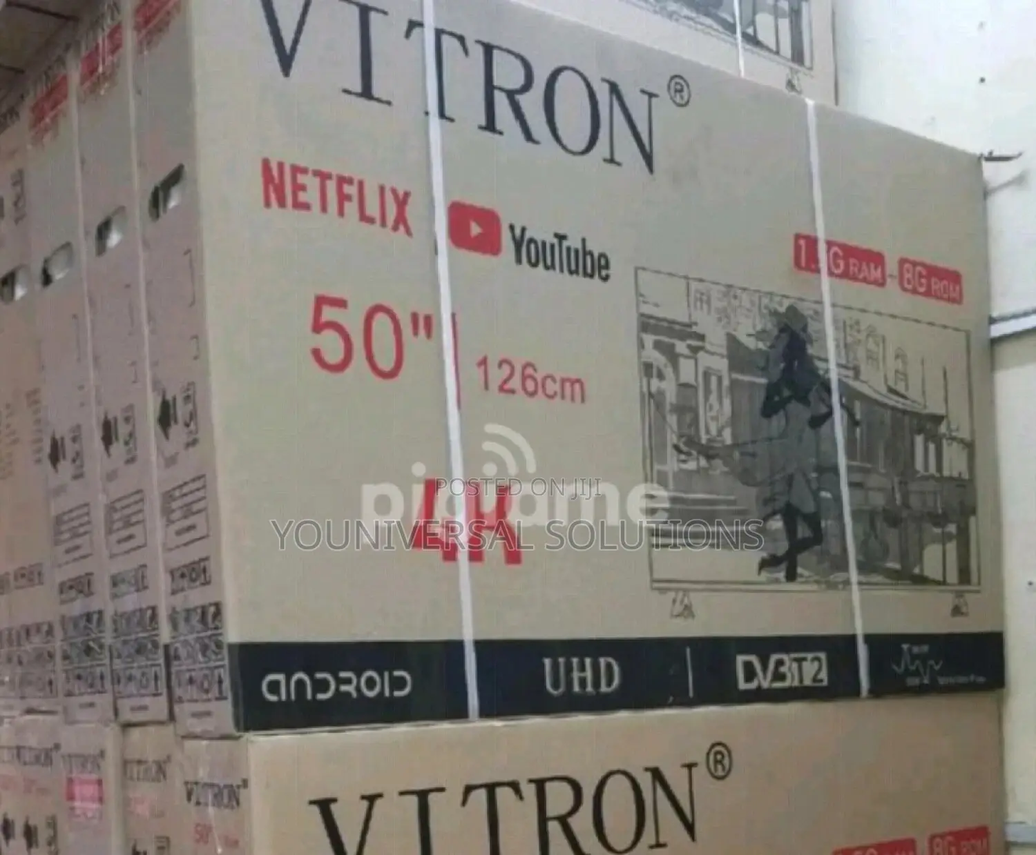 Vitron 50 Inches Smart Android Digital Tv Bluetooth Enabled.