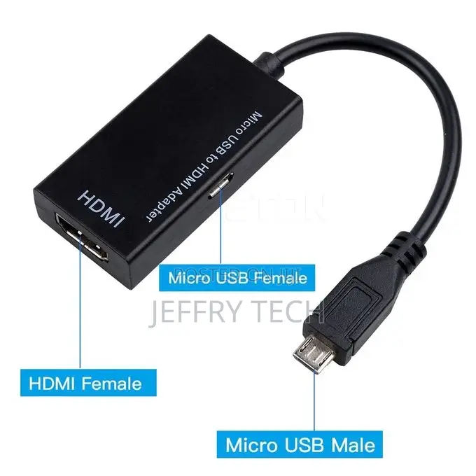 Micro USB to HDMI Female Adapter Cable 1080P HD for MHL Devi