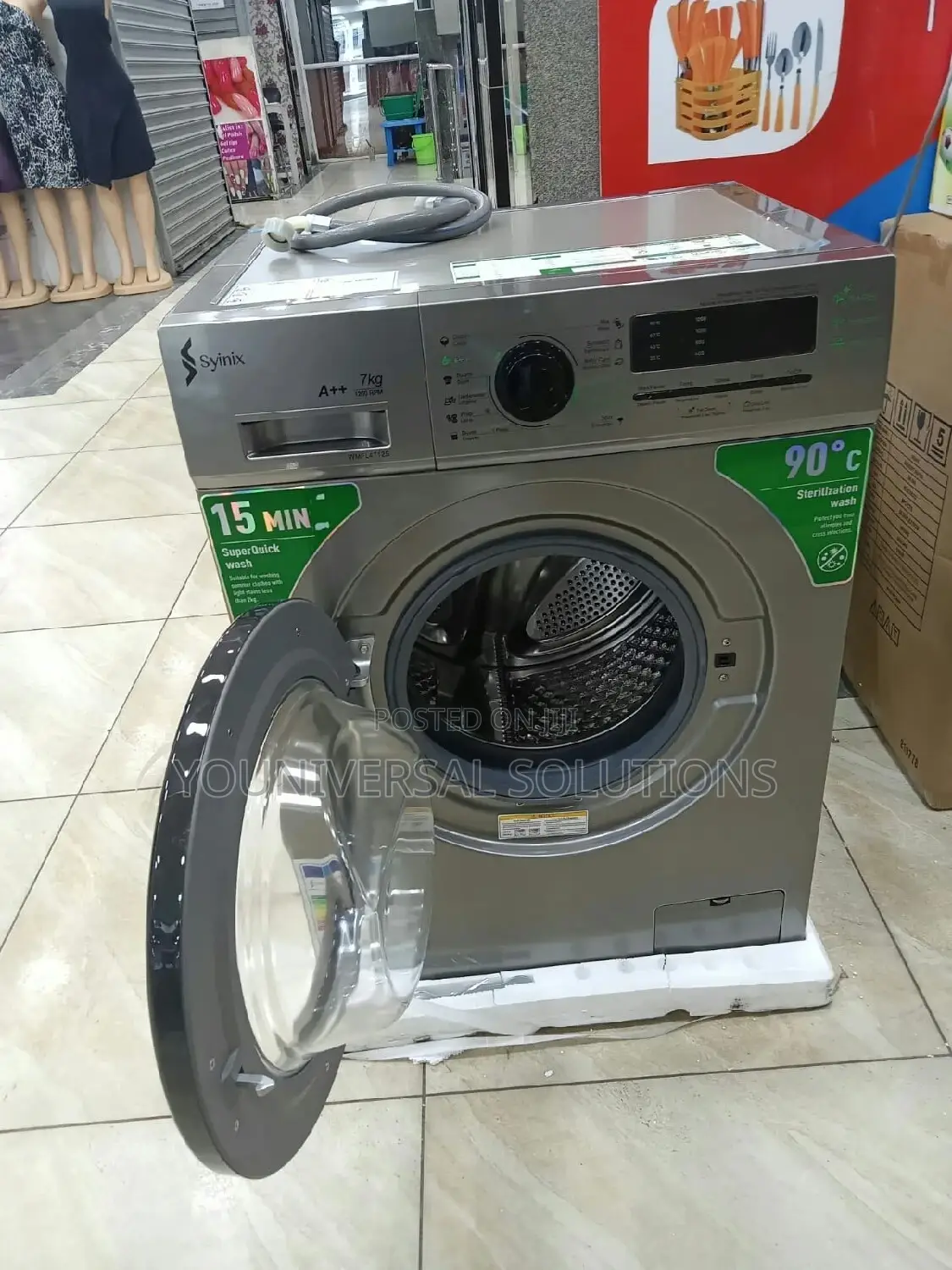 Brand New Syinix Silver 8kg Washing Machine