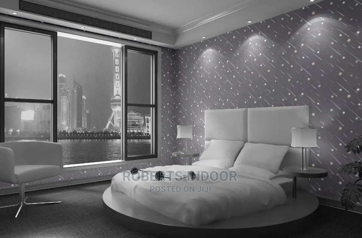 Grey Starred 3d Wallpaper