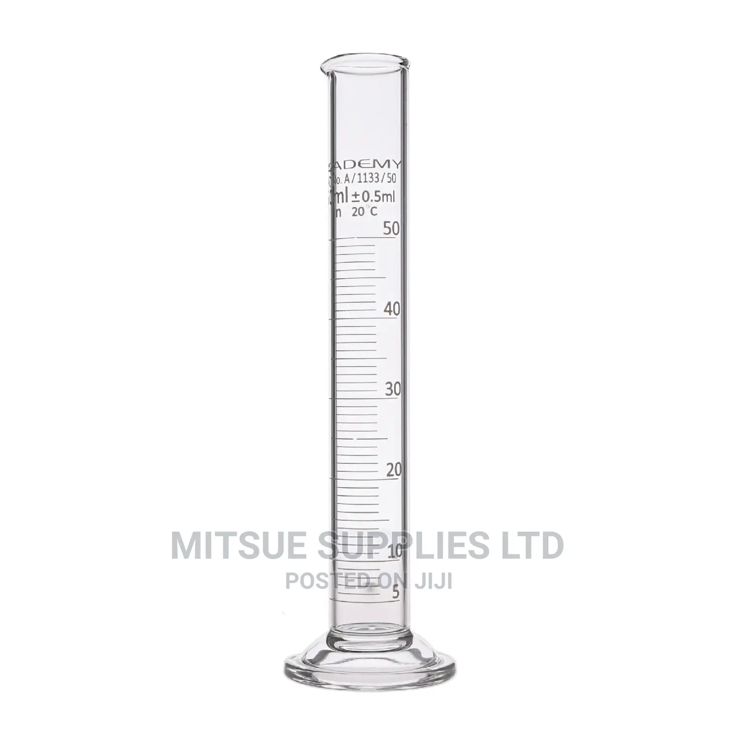 A Set of 5 Measuring Cylinder 250ml Glass (Griffchem)