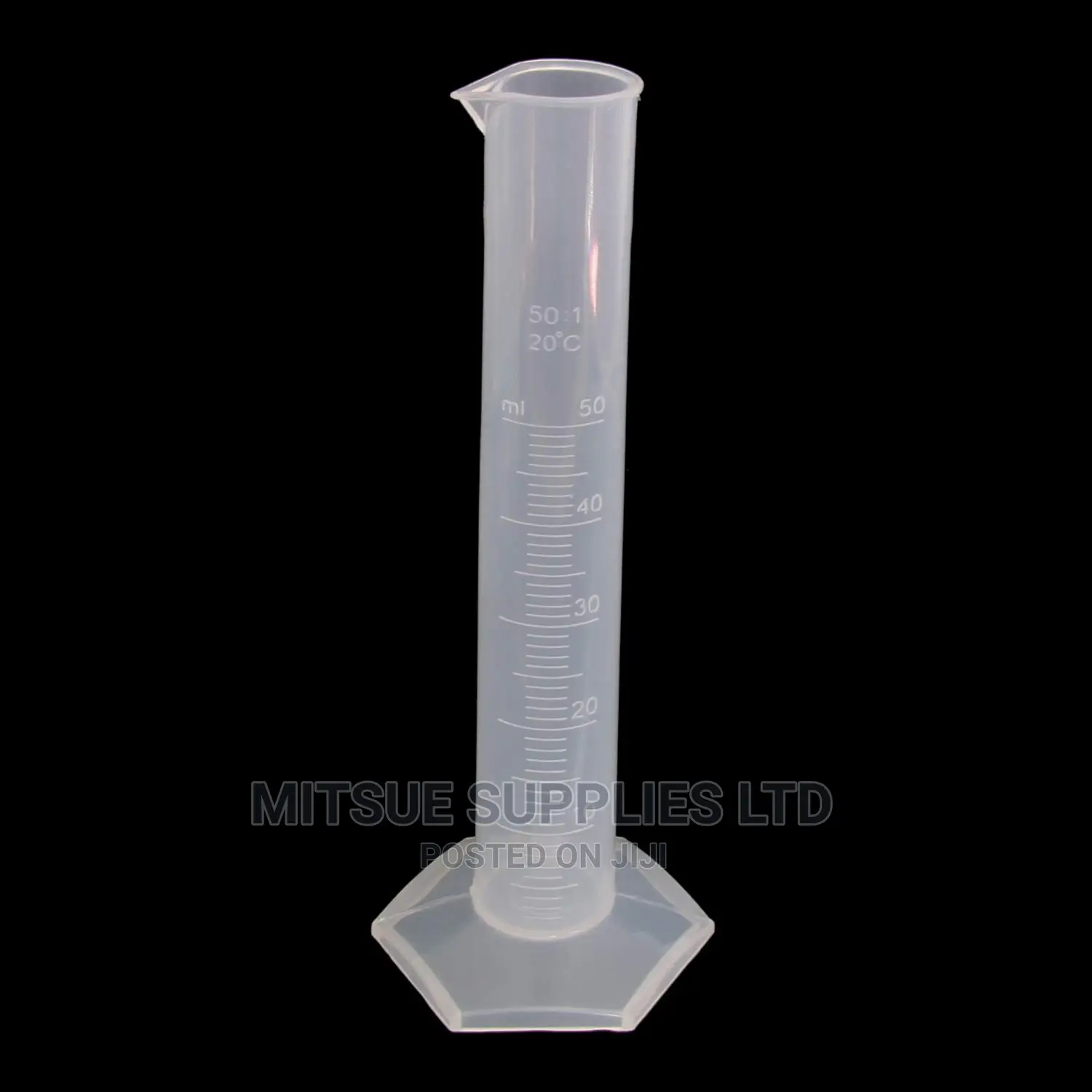 A Set of 5 Measuring Cylinder 500ml Plastic