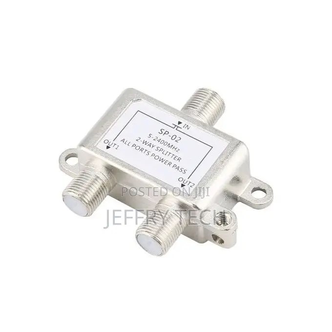 Power Splitter Satellite Two 2-Way Splitter Silver