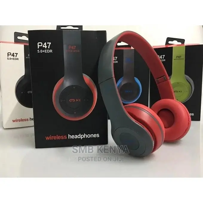P47 Foldable Wireless Bluetooth Headphones With Fm