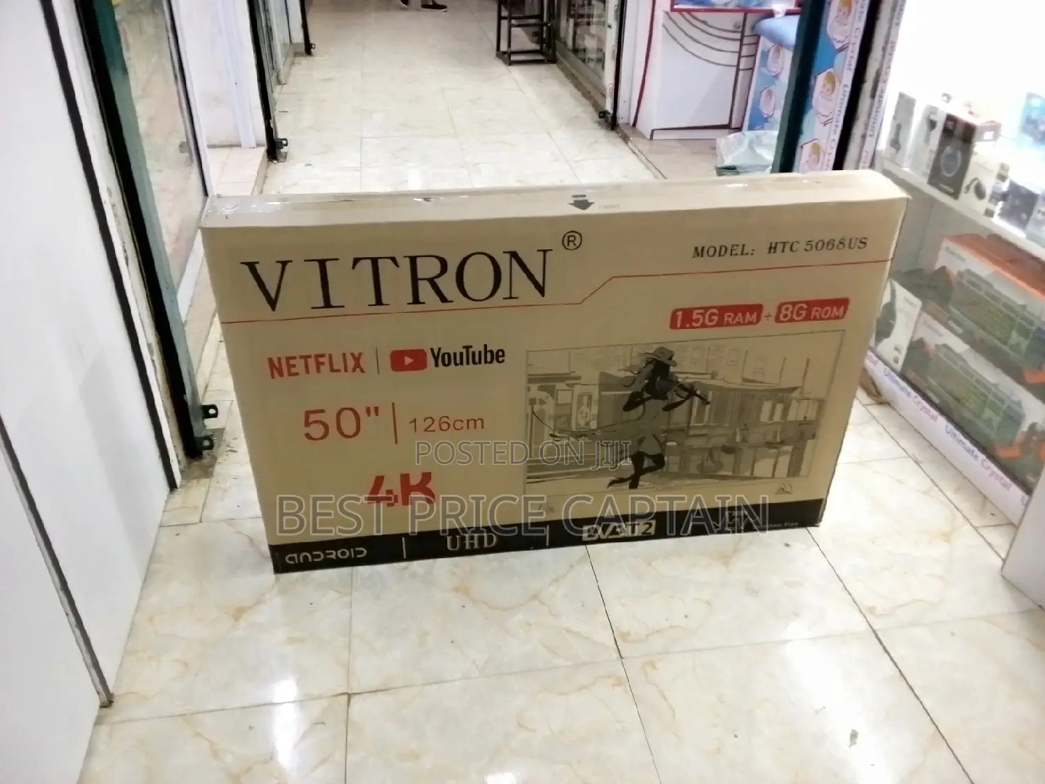 50 Inchez Vitron Smart Android Bluetooth Enabled Tv.