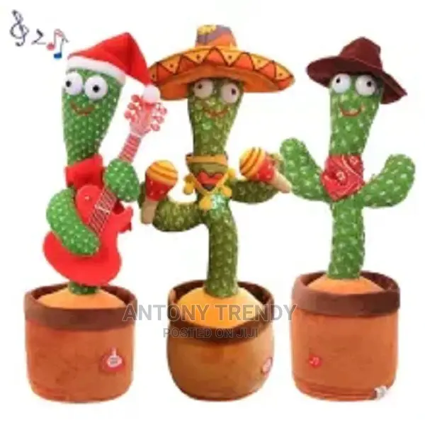 Dancing Cactus Electron Plush Toy Soft.