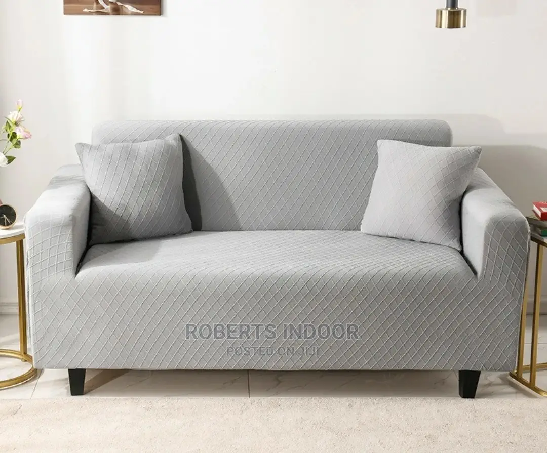 1 Seat Grey Elastic Sofa Cover