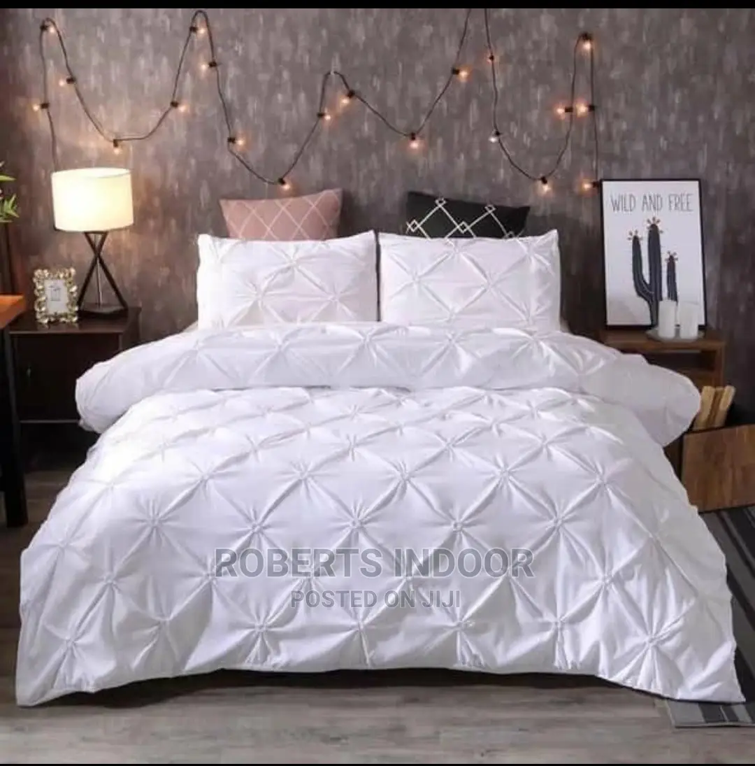 White Pintuck Duvet Cover