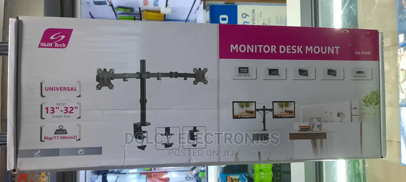 Double Monitor Desk Mount 13''-32''
