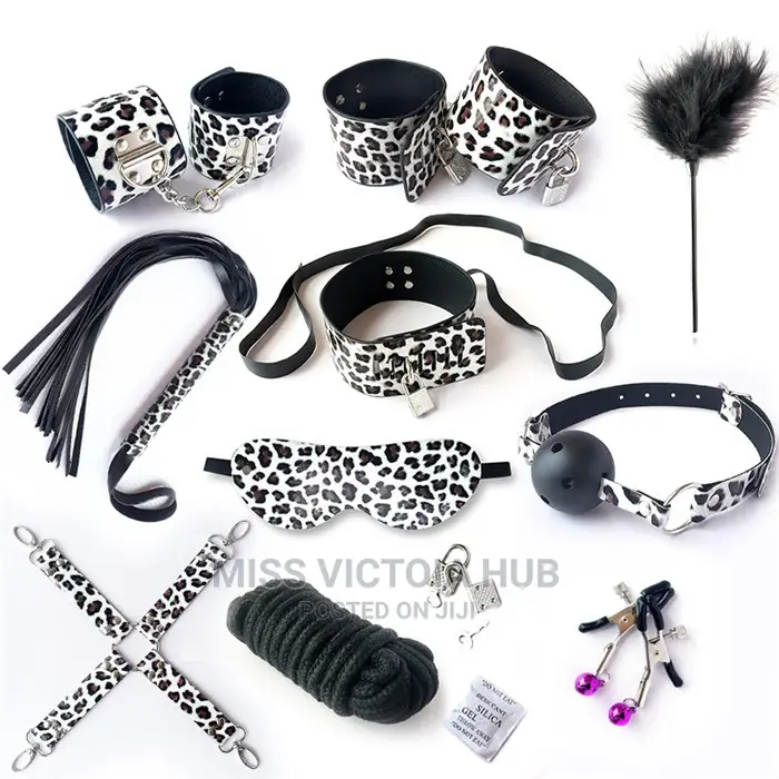 10 Pcs SM Restraint Leopard Bondage Kit