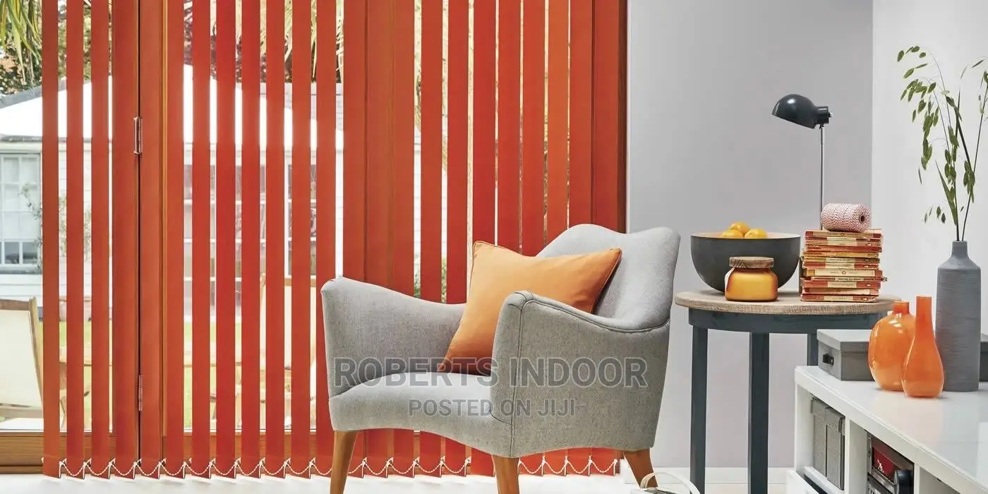 Orange Vertical Window Blinds